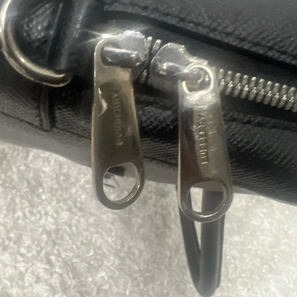 Burberry unisex black leather briefcase bag